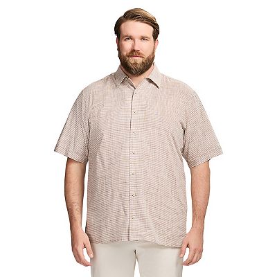 izod big and tall dress shirts BIG & TALL ROYAL TEXTURE L/S BUTTON-DOWN DRESS SHIRT