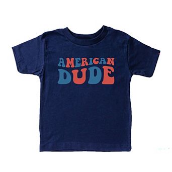 American Dude Toddler Short Sleeve Graphic Tee