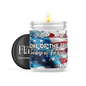 Home Of The Free Because Of The Brave - 22-oz Candle Jar - Sea Salt & Peony