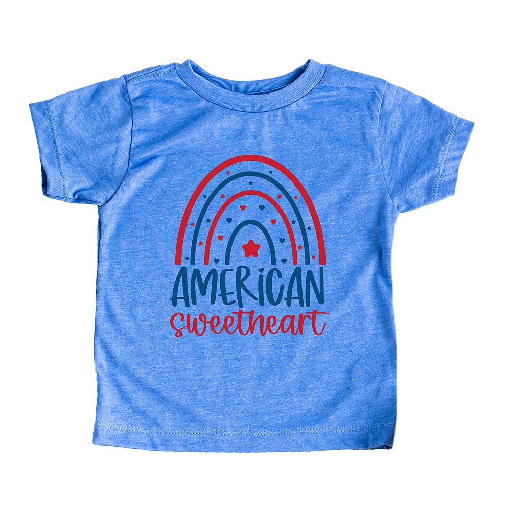 Tee All American Sweetheart Cream Patch Hthr Navy Crew main image 0