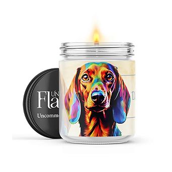 Dachshund - 22-oz Candle Jar - Wildflowers