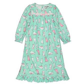 Komar Kids Animals Bunny Toddler Girls Flannel Granny Gown Nightgown Pajamas