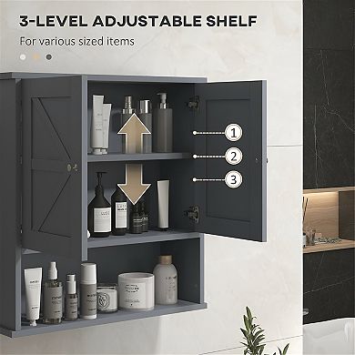 Modern Wall-mounted design Bathroom Cabinet- Grey