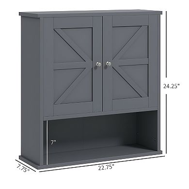 Modern Wall-mounted design Bathroom Cabinet- Grey