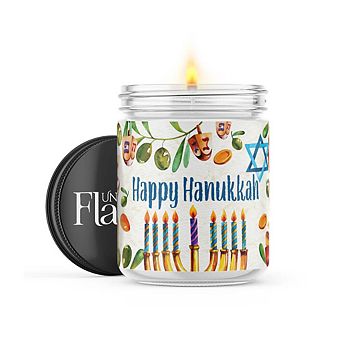 Happy Hanukkah - 22-oz Candle Jar - Apple Cider & Clove