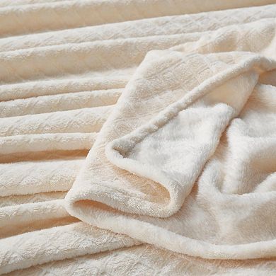 SUPERIOR Alaska Diamond Plush Fleece Ultra-Soft Blanket