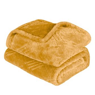 SUPERIOR Alaska Diamond Plush Fleece Ultra-Soft Blanket