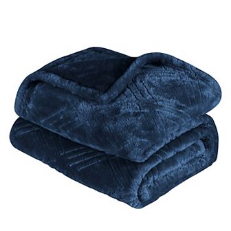 SUPERIOR Alaska Diamond Plush Fleece Ultra-Soft Blanket