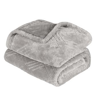 SUPERIOR Alaska Diamond Plush Fleece Ultra-Soft Blanket