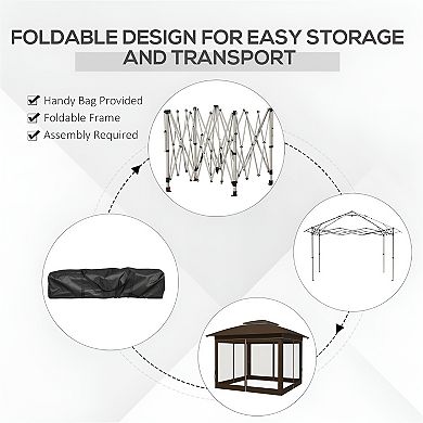 Pop Up Canopy Tent - Quick and Easy Setup Outdoor Shelter with UV Protection