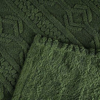 SUPERIOR Arctic Boho Jacquard Plush Fleece Blanket
