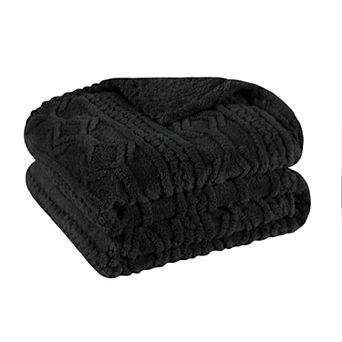 SUPERIOR Arctic Boho Jacquard Plush Fleece Blanket