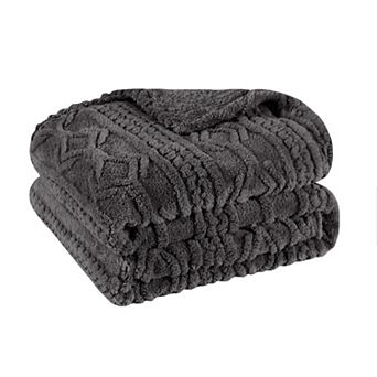 SUPERIOR Arctic Boho Jacquard Plush Fleece Blanket