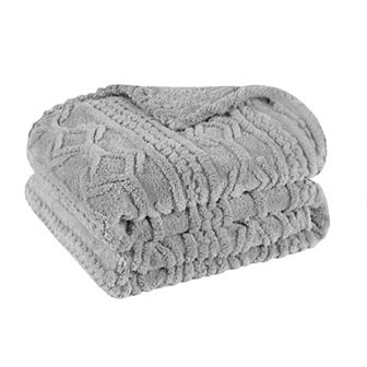 SUPERIOR Arctic Boho Jacquard Plush Fleece Blanket