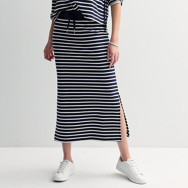 Women's Sonoma Goods For Life® French Terry Stripe Skirt