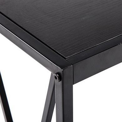 Iron Frame Triamine Board Side Table for Living Room or Porch