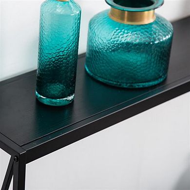 Iron Frame Triamine Board Side Table for Living Room or Porch