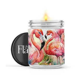 Beauty Of Flamingos - 22-oz Candle Jar - Volcano