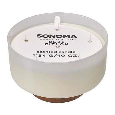 Sonoma Goods For Life® Blue Citron 40-oz. Frosted Glass Scented Candle
