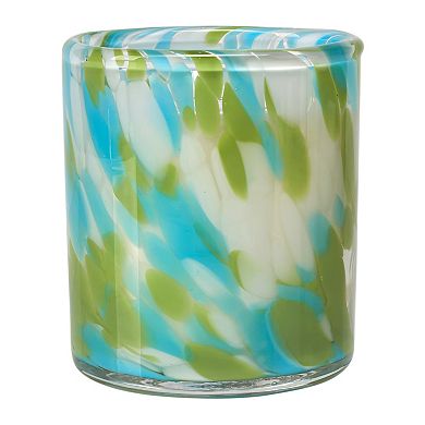 Sonoma Goods For Life® Blue Citron 10-oz. Blue Green Confetti Glass Candle Jar