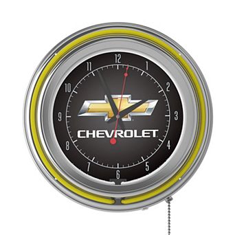 Chevrolet Logo Retro Neon Wall Clock