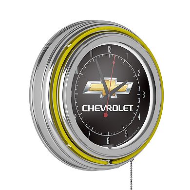 Chevrolet Logo Retro Neon Wall Clock