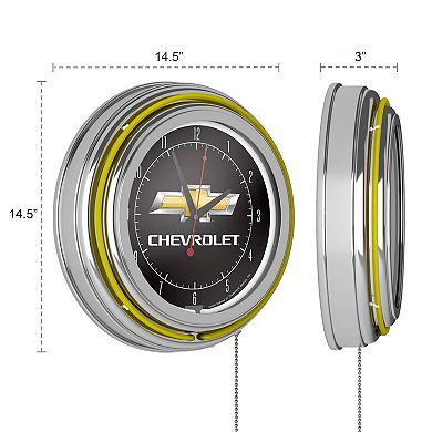 Chevrolet Logo Retro Neon Wall Clock