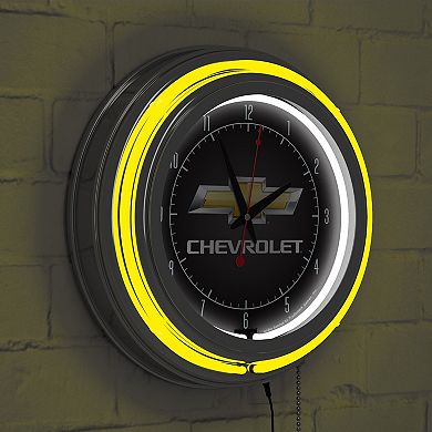 Chevrolet Logo Retro Neon Wall Clock