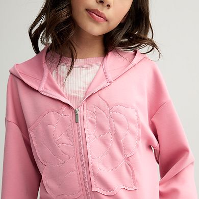 Girls 7-16 Adyson Parker 3D Embellished Hoodie & Sleeveless Dress Set