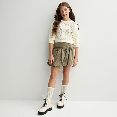 Girls 7-16 Adyson Parker Heart Sweater & Bubble Skirt Set