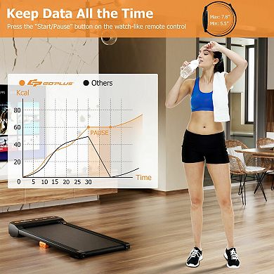 Under Desk Walking Pad Treadmill For Home/office With Watch-like Remote Control