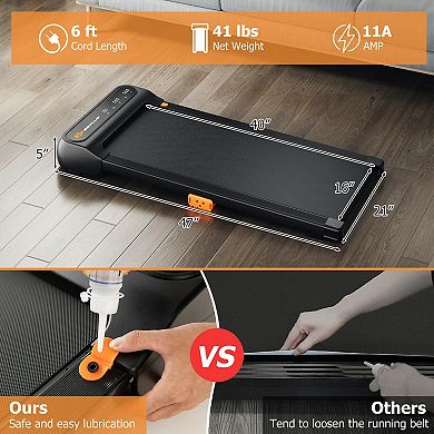 Under Desk Walking Pad Treadmill For Home/office With Watch-like Remote Control