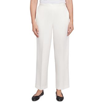 Women's Alfred Dunner Soft Heather Microfiber Short Length Pant
