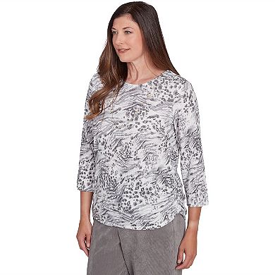 Women's Alfred Dunner Mixed Animal Print Top