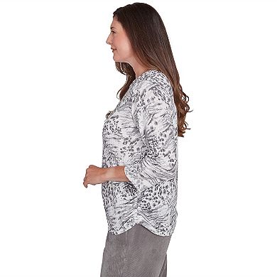 Women's Alfred Dunner Mixed Animal Print Top