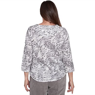 Women's Alfred Dunner Mixed Animal Print Top