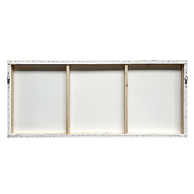 Gallery 57 Blue Modern Geometric 19" x 44" Hand Crafted Wall Art