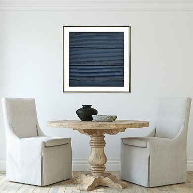 Gallery 57 Midnight Waves Abstract 30" x 30" Hand Painted Floating Framed Wall Art Print