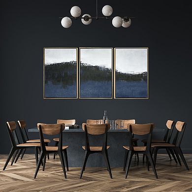 Gallery 57 3-pc. Sapphire Abstract Triptych 48" x 24" Floating Framed Canvas Wall Art Print Set
