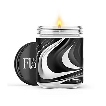 Abstract Swirls - 22-oz Candle Jar - Wildflowers