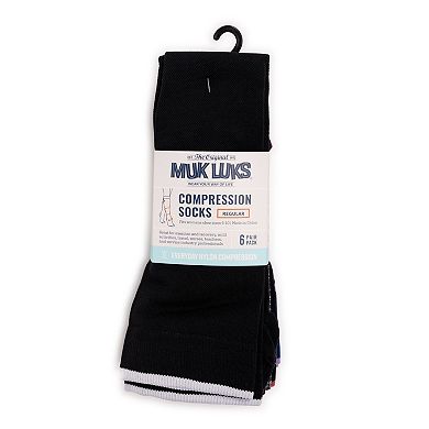Women's MUK LUKS 6-Pack Knee-High Compression Socks