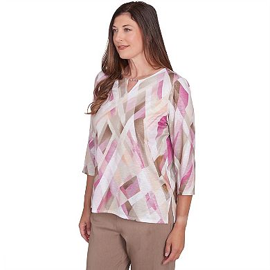 Women's Alfred Dunner Classic Geometric Print T-Shirt