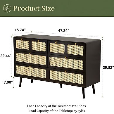 Wood Storage Chest of Drawers - Elegant and Functional Organizer with Multiple Compartments