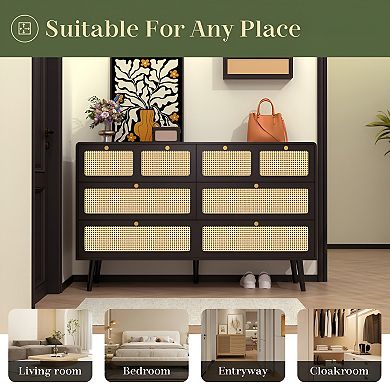 Wood Storage Chest of Drawers - Elegant and Functional Organizer with Multiple Compartments