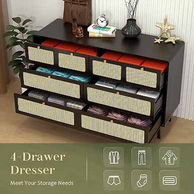 Wood Storage Chest of Drawers - Elegant and Functional Organizer with Multiple Compartments