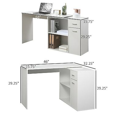 Modern Office Computer Desk - Sleek and Functional Workstation with Storage for Home Office