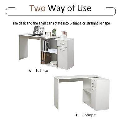 Modern Office Computer Desk - Sleek and Functional Workstation with Storage for Home Office