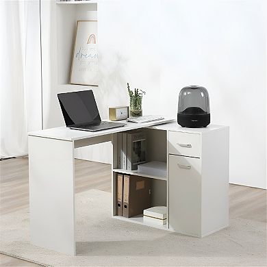 Modern Office Computer Desk - Sleek and Functional Workstation with Storage for Home Office