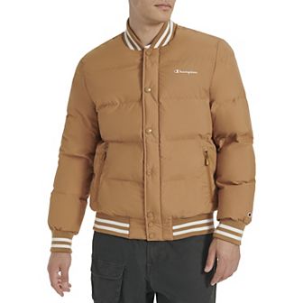 Men's Champion® Quilted Varsity Puffer Bomber Jacket