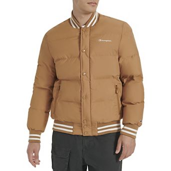 Men's Champion® Quilted Varsity Puffer Bomber Jacket